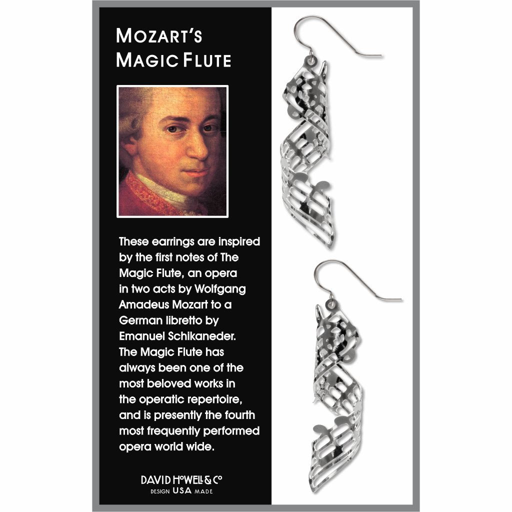 Mozart’s Magic Flute Spiral Earrings