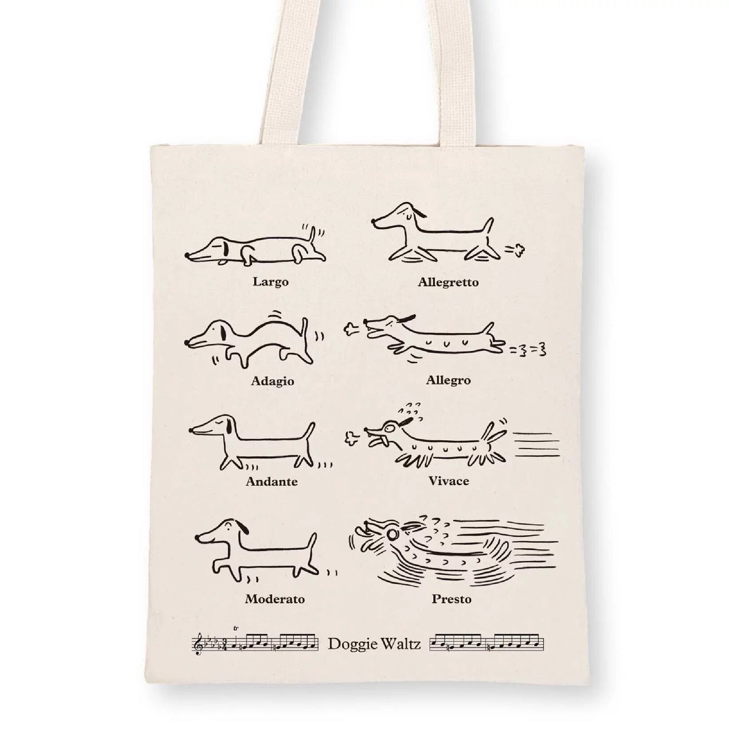 Dog Waltz Tote Bag