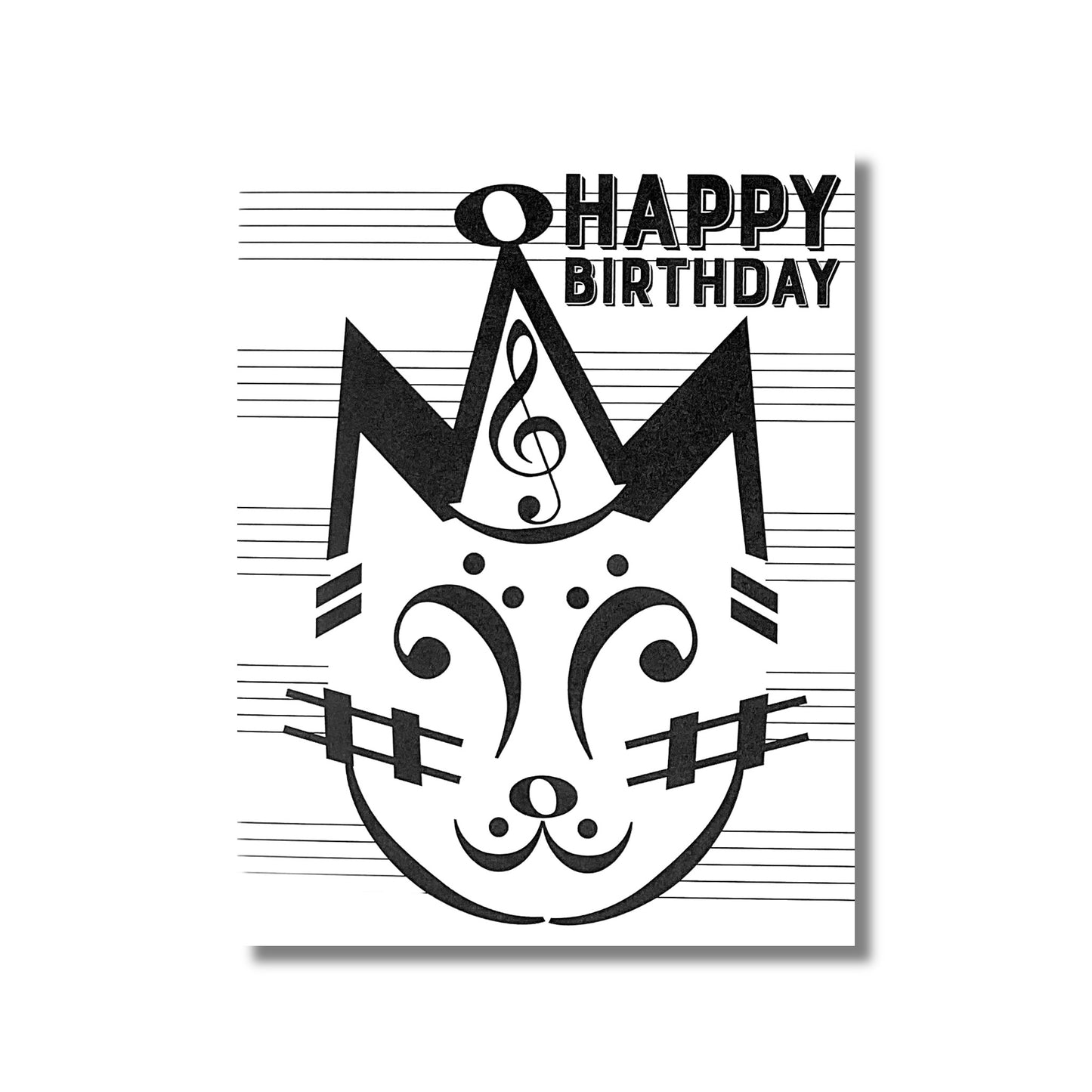 Birthday Card — Musical Cat
