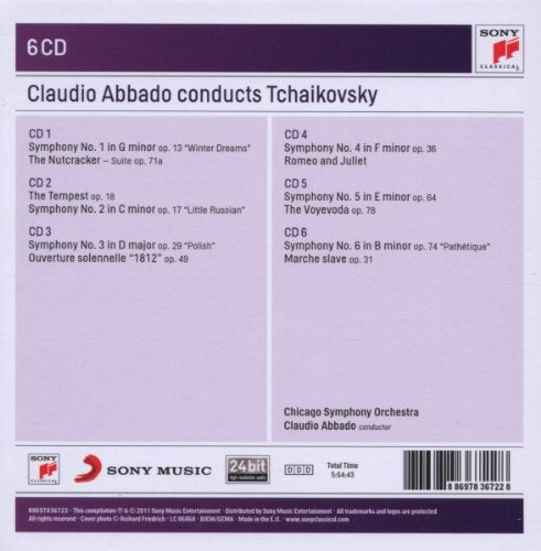 Claudio Abbado Conducts Tchaikovsky (6-CD)