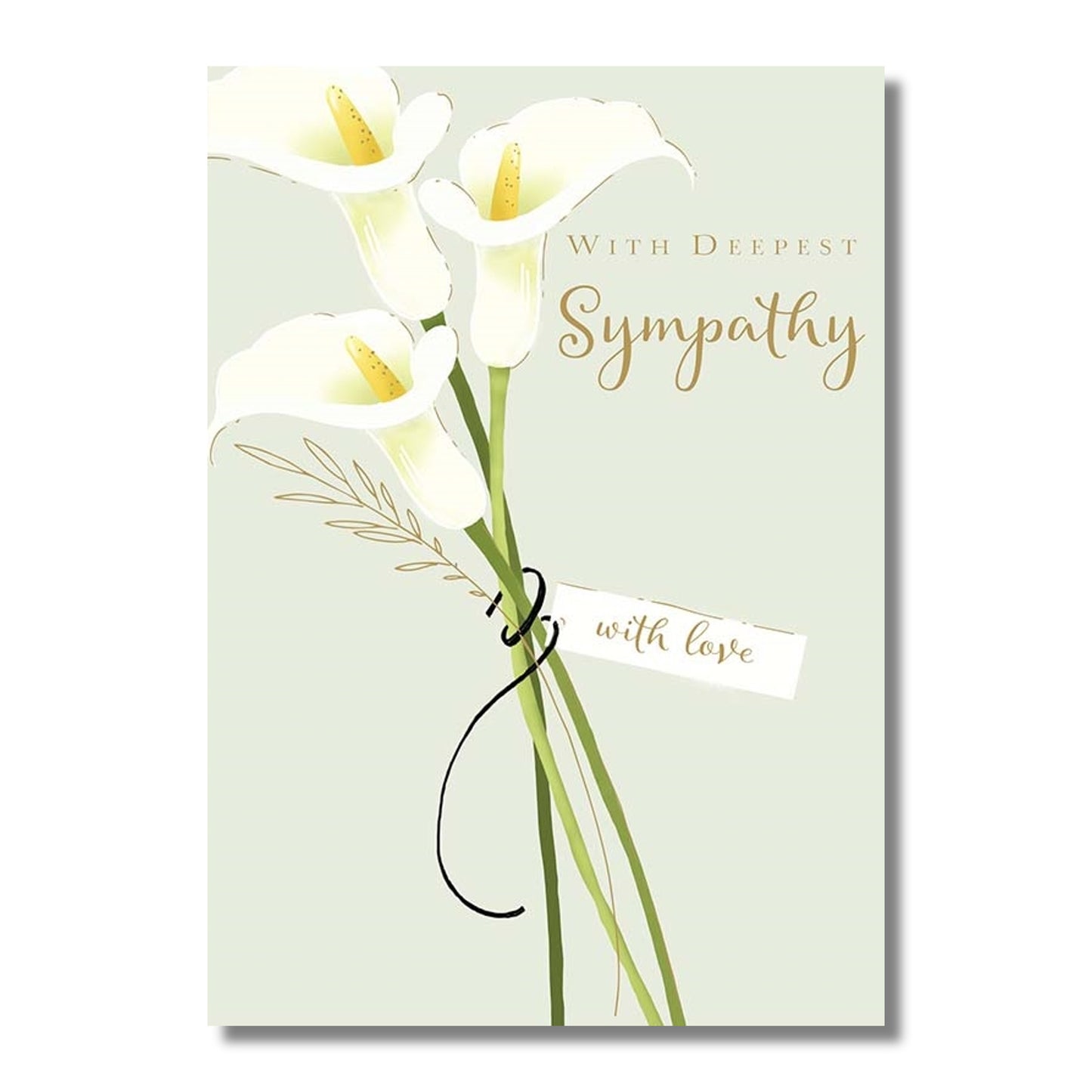 Sympathy Card — Lillies, With Love