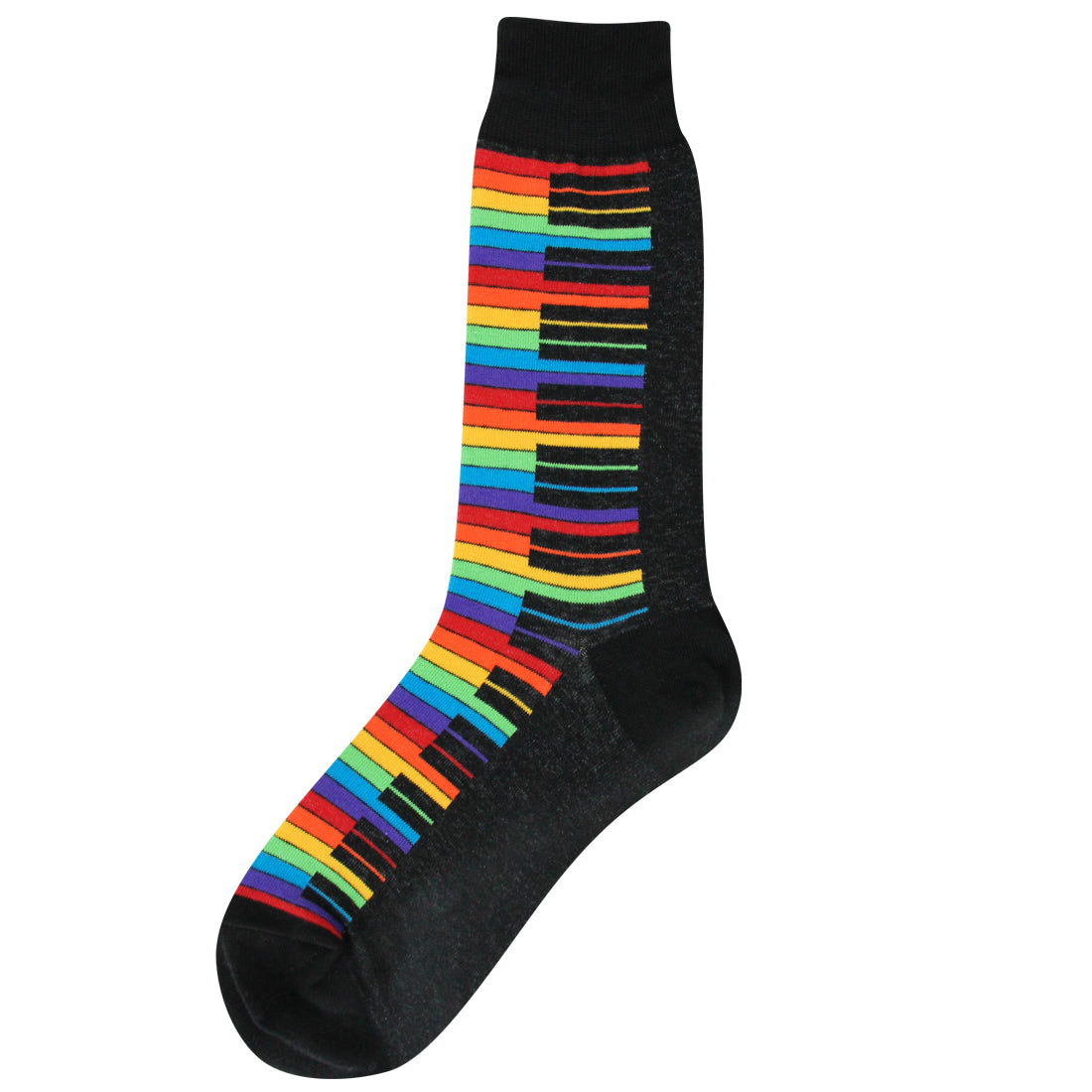 Rainbow Piano Keys Men's Socks