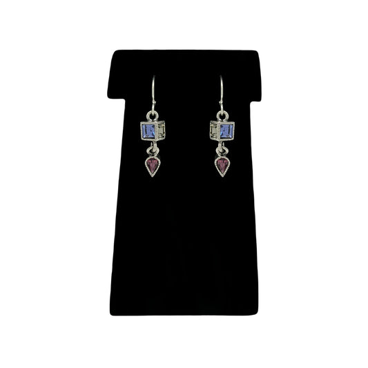 Patricia Locke Light of My Life Earrings in Silver Purple Rain