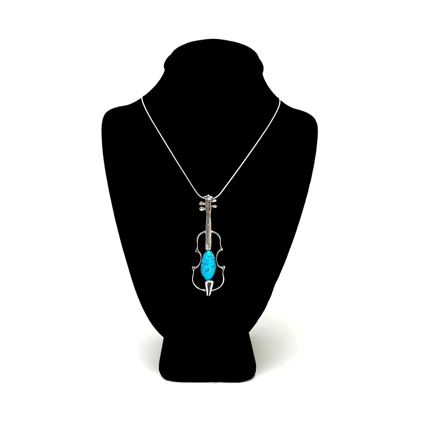 Violin Necklace, Turquoise