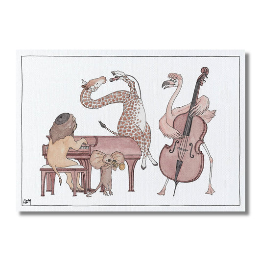 Blank Card — Jazzy Animals