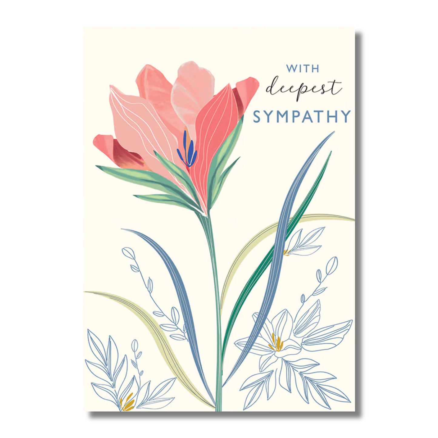 Sympathy Card — Pink Lily