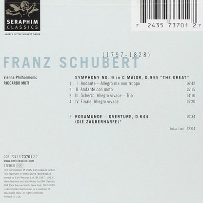 Schubert: Symphony No. 9, Muti/Vienna (CD)