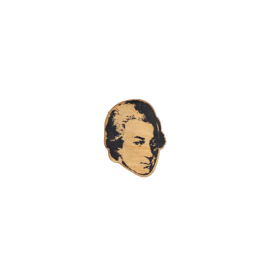 Mozart Wooden Lapel Pin
