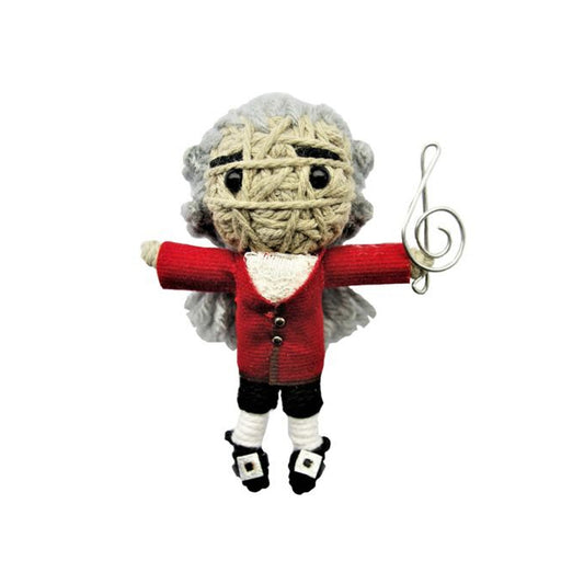 Mozart with Treble Clef String Doll Keychain