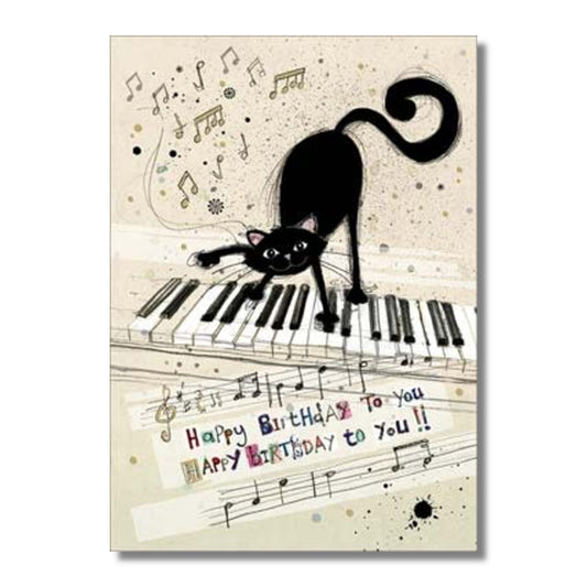 Birthday Card — Cat on Keyboard